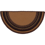 Heirloom Farm Primitive Crow Half Circle Rug back on white background