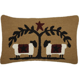 Heritage Farms Sheep Hooked Pillow-Lange General Store