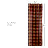 Heirloom Farms Primitive Check Blackout Panel Curtain-Lange General Store