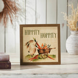 Hippity Hoppity Bunny & Carrot Wagon Wall Sign-Lange General Store