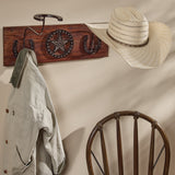 Horse Shoe Star Hat Rack With Hooks