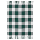 Hunter Green Check Woven Throw-Lange General Store