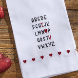 I Love U Alphabet Towel-Lange General Store