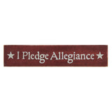 I Pledge Allegiance Red Wooden Sign-Lange General Store