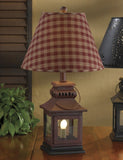 Iron Lantern Lamp - Rustic Red - Lange General Store