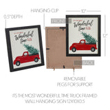 It's The Most Wonderful Time Truck Framed Wall Hanging Sign-Lange General Store