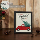 It's The Most Wonderful Time Truck Framed Wall Hanging Sign-Lange General Store