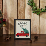 It's The Most Wonderful Time Truck Framed Wall Hanging Sign-Lange General Store