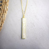 Ivory Palm Vertical Bar Necklace-Lange General Store