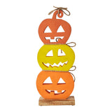 Jack O'Lantern Stack Wood Decor-Lange General Store