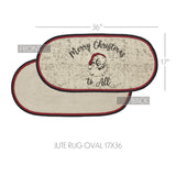 Jolly Ole Santa Braided Rug - 17" x 36"-Lange General Store