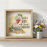 Just A Girl Who Loves Chickens Sign 11x11-Lange General Store