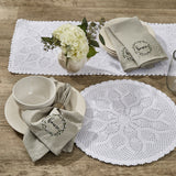 Kadia White Lace Table Runner-Lange General Store