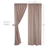 Kaila Floral Long Panel Curtains-Lange General Store