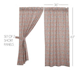 Kaila Floral Short Panel Curtains-Lange General Store