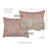 Kaila Ruffled Pillow-Lange General Store