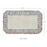 Kaila Ticking Blue Bath Mat-Lange General Store