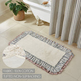 Kaila Ticking Blue Bath Mat-Lange General Store