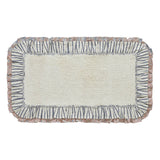 Kaila Ticking Blue Bath Mat-Lange General Store