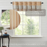 Kaila Ticking Gold Ruffled Valance-Lange General Store