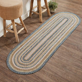 Navy Rose Collection Braided Rugs - Oval - Lange General Store