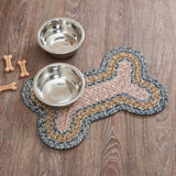 Navy Rose Dog Bone Braided Rug - Lange General Store