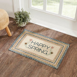 Navy Rose Happy Spring Collection Braided Rugs - Rectangle - Lange General Store