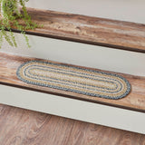 Navy Rose Stair Tread Rug - Oval-Lange General Store