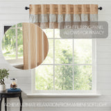 Kayley Ticking Gold Ruffled Valance