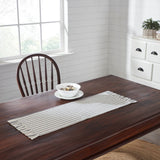 Kayley Ticking Stripe Ruffled Table Runners-Lange General Store