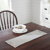 Kayley Ticking Stripe Ruffled Table Runners-Lange General Store