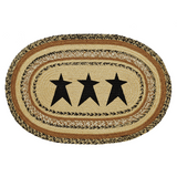 Kettlehurst Collection Jute Rugs - Oval Stars-Lange General Store