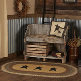 Kettlehurst Collection Jute Rugs - Oval Stars-Lange General Store