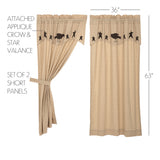 Kettlehurst Crow Short Panel Curtains