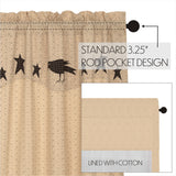 Kettlehurst Crow Short Panel Curtains