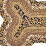 Kettlehurst Dog Bone Braided Waterproof Rug Mat – Farmhouse Dog Mat – Natural, Country Black, Caramel