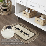 Kettlehurst Primitive Cotton Bath Mat with Ruffled Edge-Lange General Store