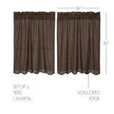 Kettlehurst Tier Curtains 36"
