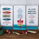 Lake Life 6 Assorted Tea Towel-Lange General Store