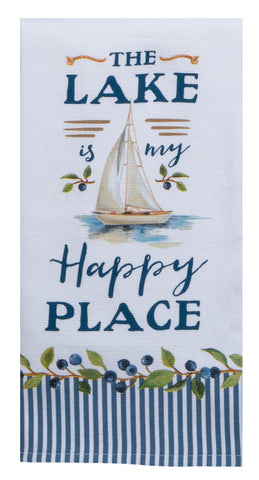 Lakeside Retreat Happy Place Terry Towel-Lange General Store