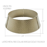 Lattice Metal Tree Collar Antique Gold 24"-Lange General Store