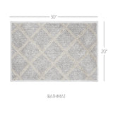 Lattice Oatmeal Bath Mat-Lange General Store