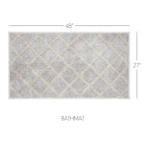 Lattice Oatmeal Bath Mat-Lange General Store