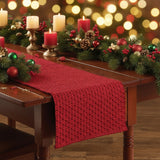 Lattice Red Table Runners-Lange General Store