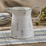 Distressed White Milk Pitcher-Lange General Store