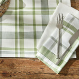 Leah Green Plaid Napkins-Lange General Store