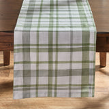 Leah Green Plaid Table Runner-Lange General Store