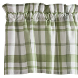 Leah Green Plaid Valance-Lange General Store