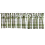 Leah Green Plaid Valance-Lange General Store