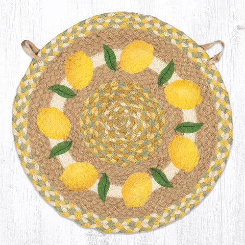 Lemon Bright Braided Chair Pad-Lange General Store